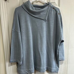 J Jill Cotton Terry Sweater Top
